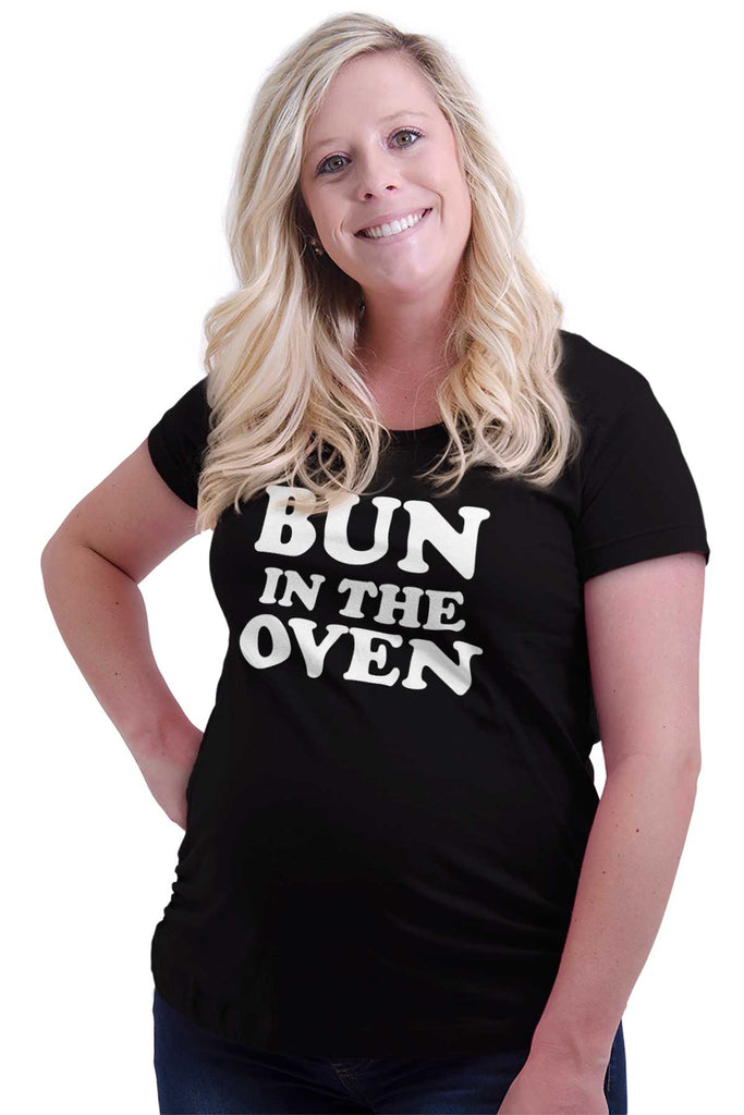 Bun In The Oven Maternity T-Shirt-Direct To Garment Print-Brisco Baby