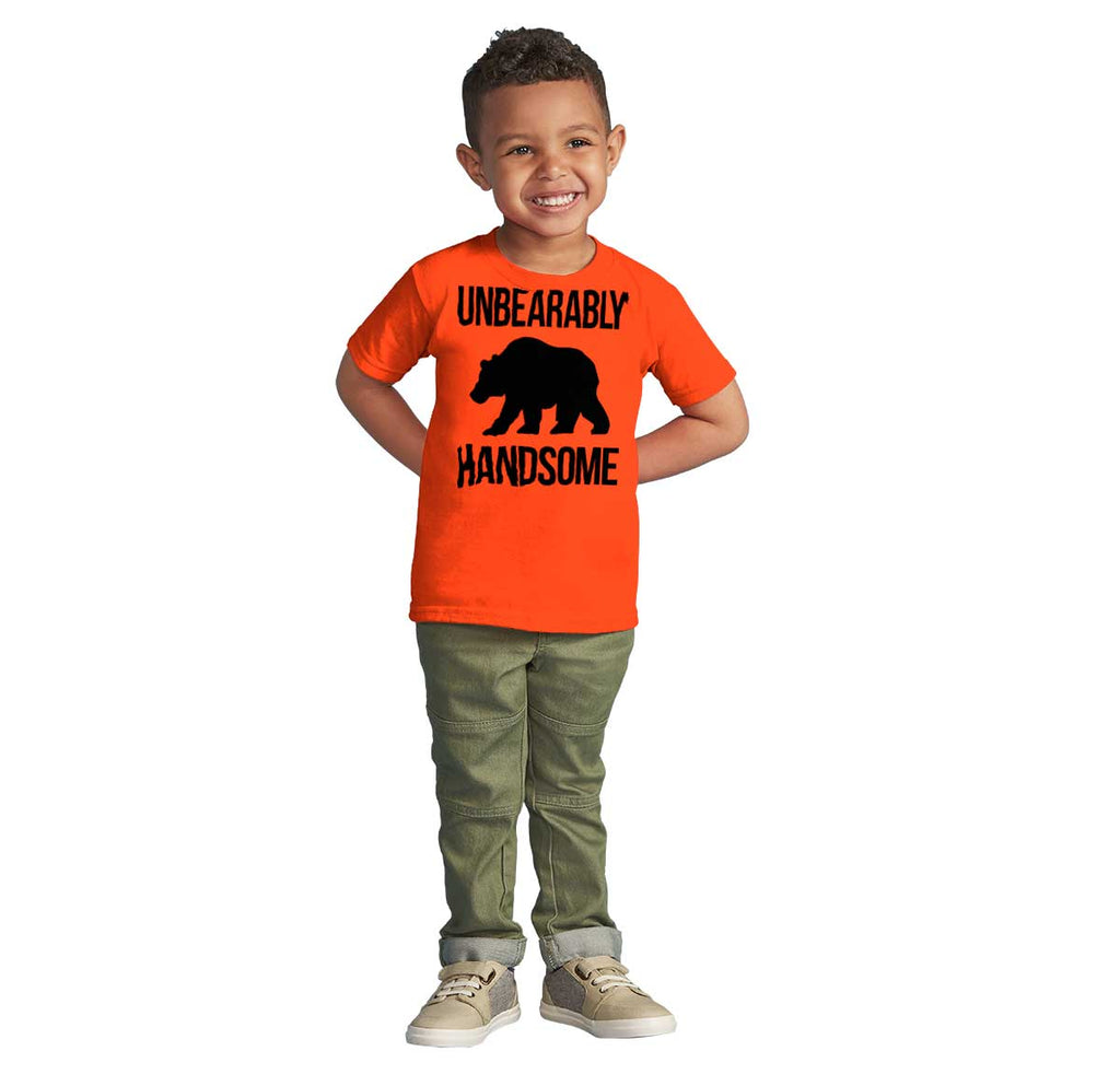 Unbearably Handsome Infant Toddler T Shirt-Direct To Garment Print-Brisco Baby