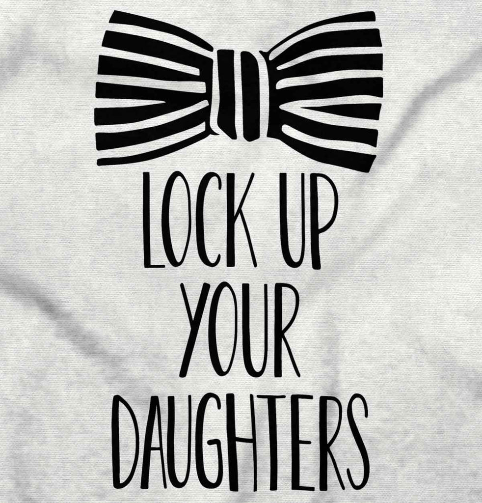 Lock Up Your Daughters Infant Baby Bib-Direct To Garment Print-Brisco Baby