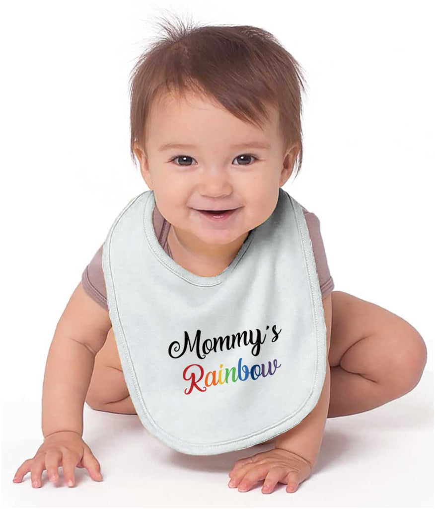 Mommy's Rainbow Infant Baby Bib-Direct To Garment Print-Brisco Baby
