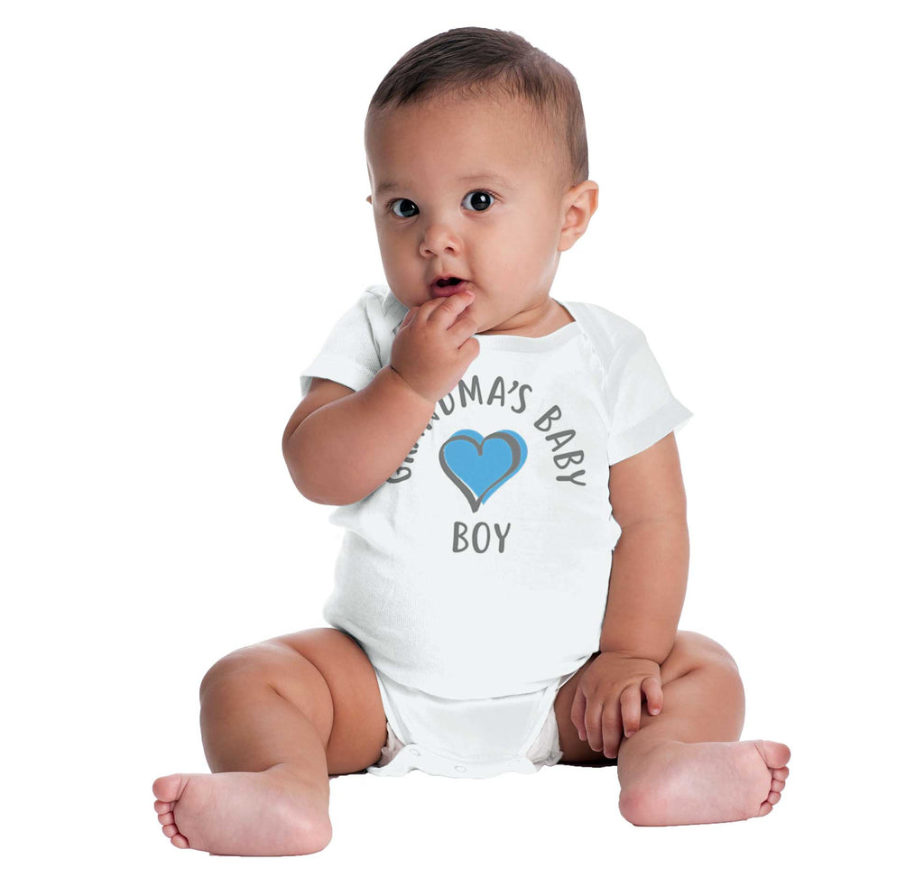Grandma's Baby Boy Romper Bodysuit-Direct To Garment Print-Brisco Baby