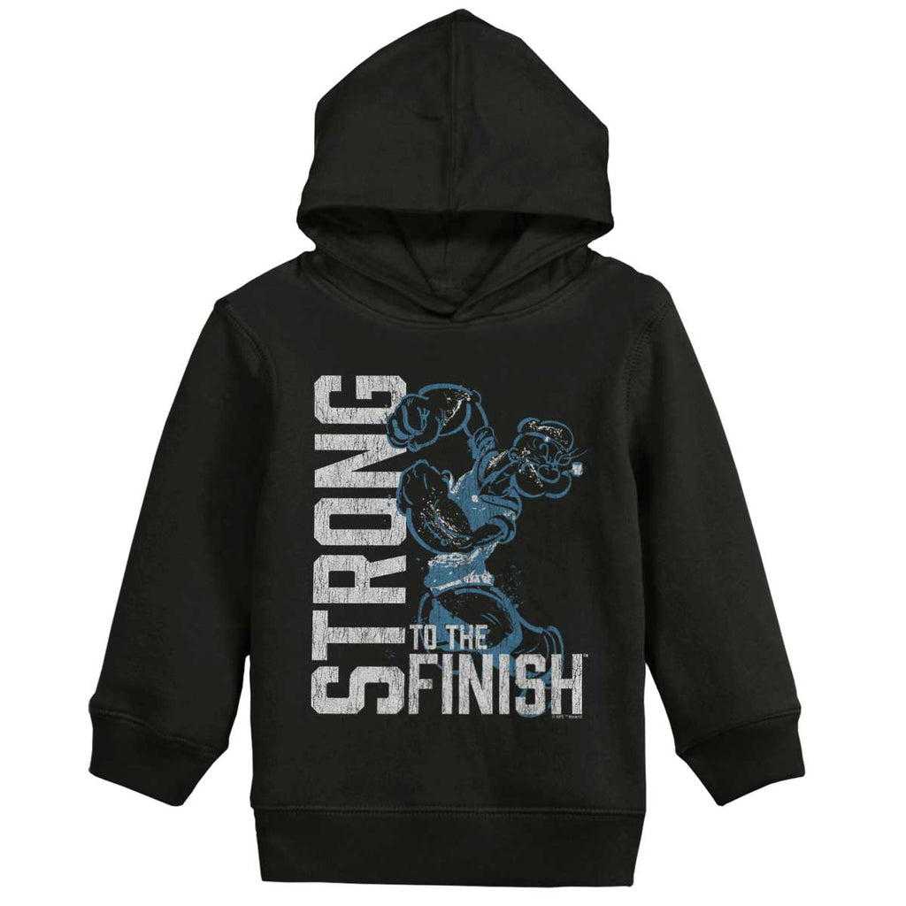 Popeye Muscles Toddler Pullover Hoodie-Direct To Garment Print-Brisco Baby