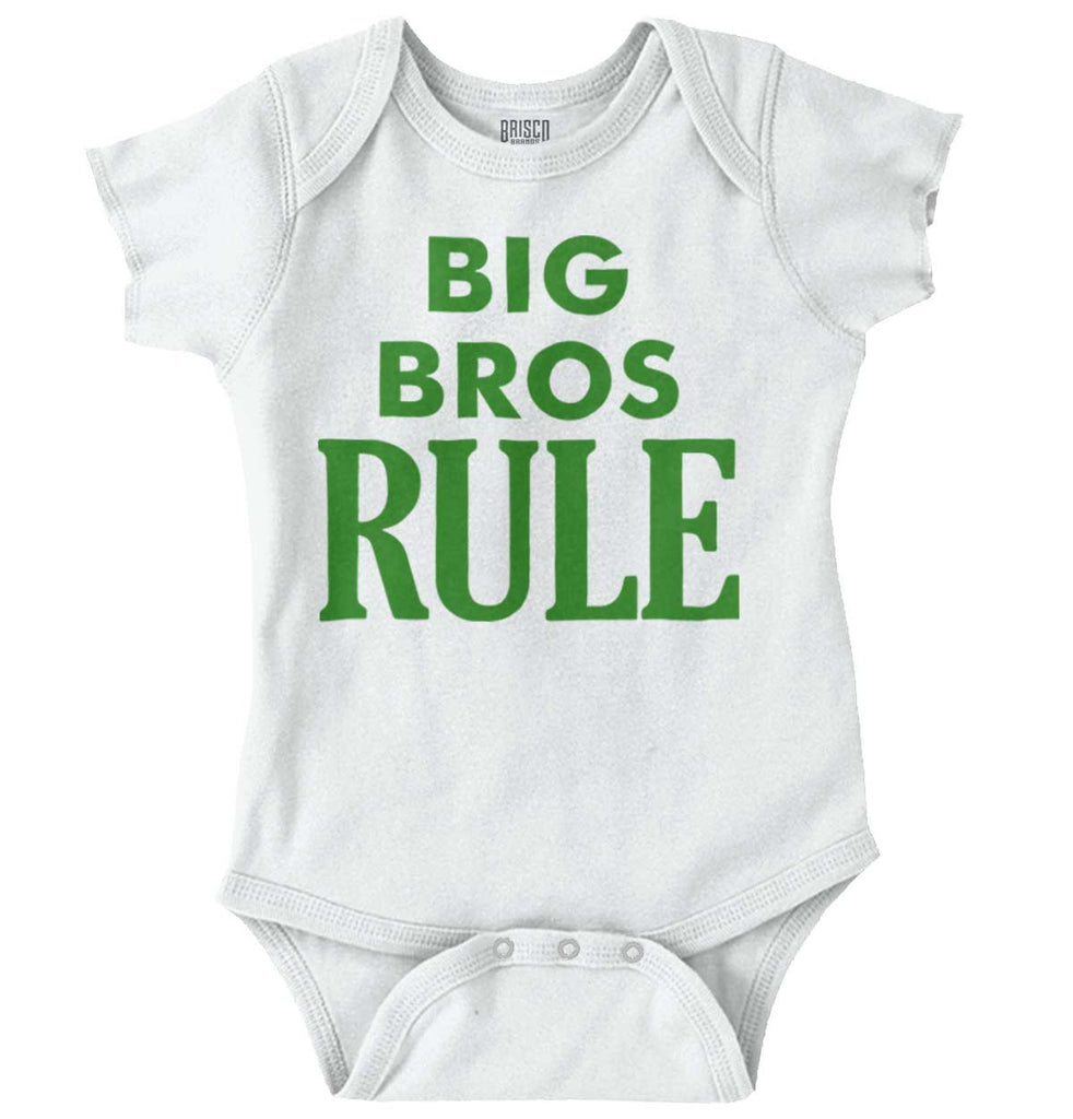 Big Bros Rule Romper Bodysuit-Direct To Garment Print-Brisco Baby