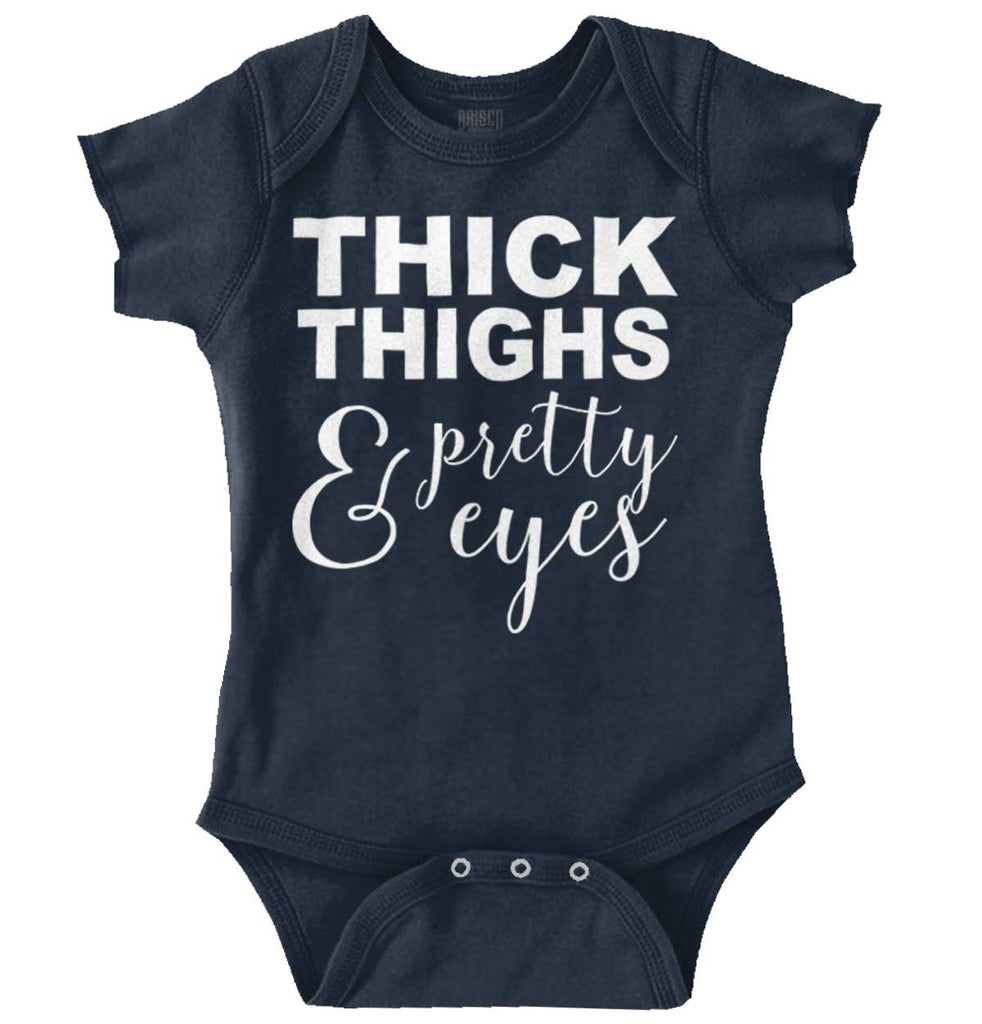 Thick Thighs Romper Bodysuit-Direct To Garment Print-Brisco Baby