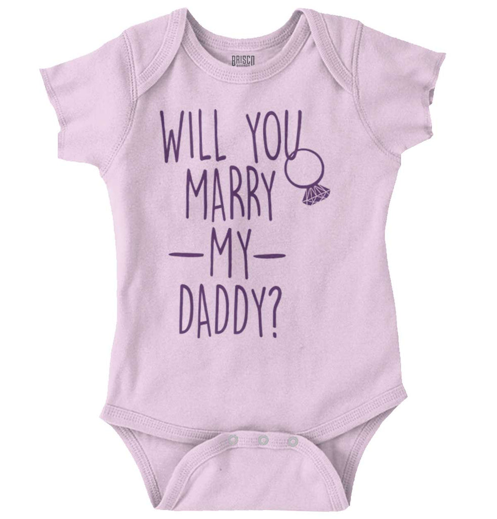 Marry My Daddy Romper Bodysuit-Direct To Garment Print-Brisco Baby