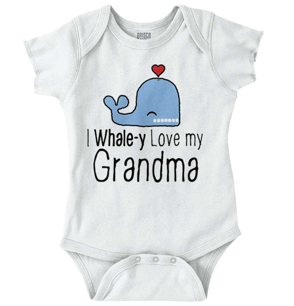 I Whale-y Love My Grandma Romper Bodysuit-Direct To Garment Print-Brisco Baby