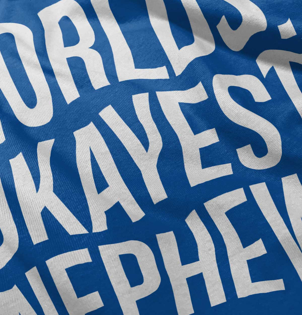 Worlds Okayest Nephew Romper Bodysuit-Direct To Garment Print-Brisco Baby