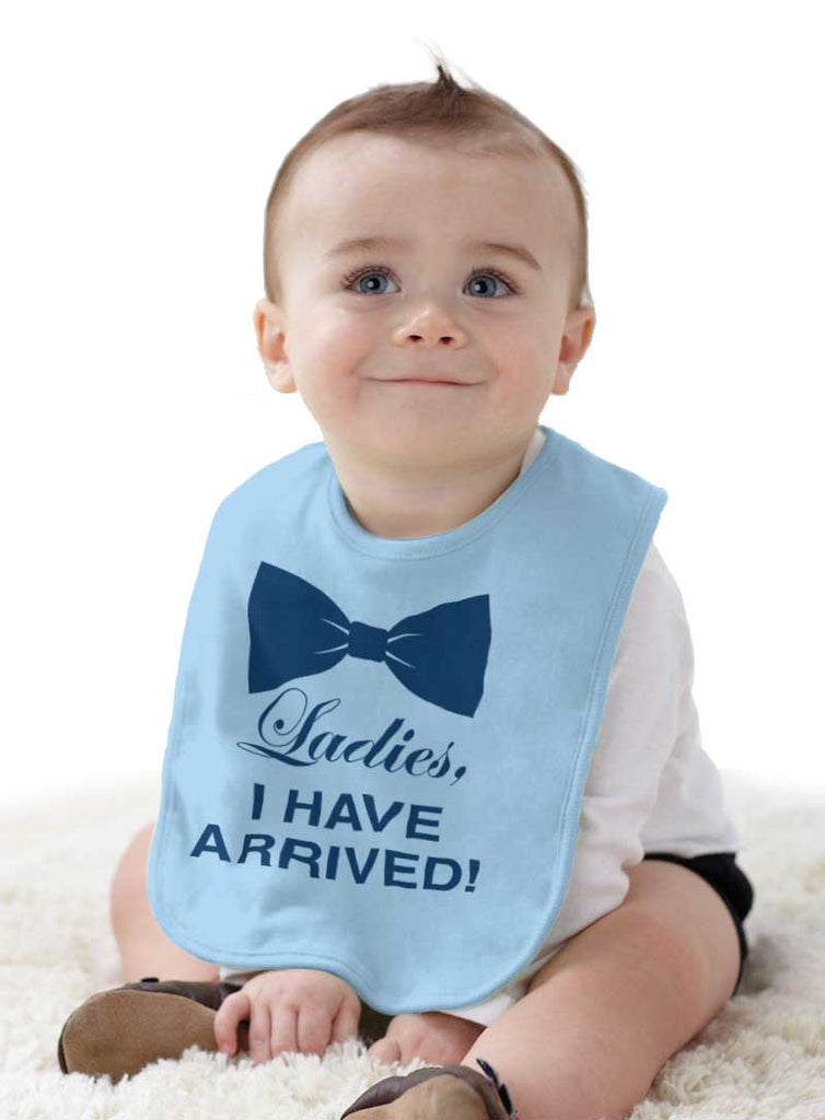 I Have Arrived Infant Baby Bib-Direct To Garment Print-Brisco Baby