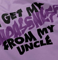 Badass Uncle Toddler Ruffled Trim T-Shirt-Direct To Garment Print-Brisco Baby