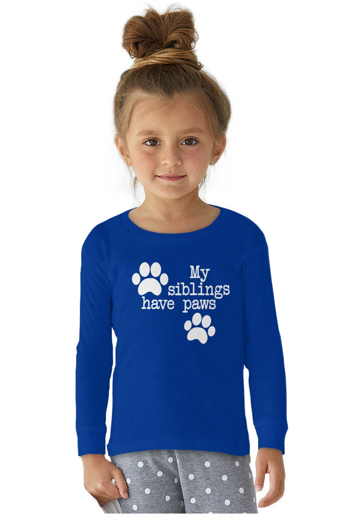 Siblings have paws Solid Baby Pajama Top-Direct To Garment Print-Brisco Baby