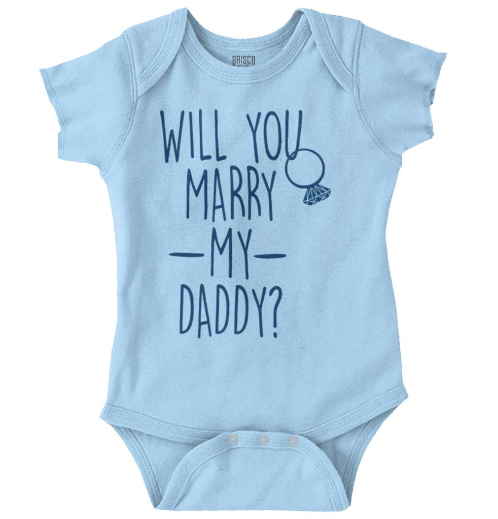 Marry My Daddy Romper Bodysuit-Direct To Garment Print-Brisco Baby