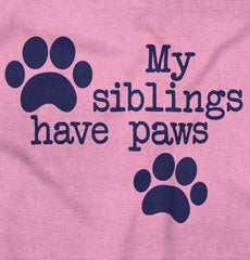 Siblings have paws Romper Bodysuit-Direct To Garment Print-Brisco Baby