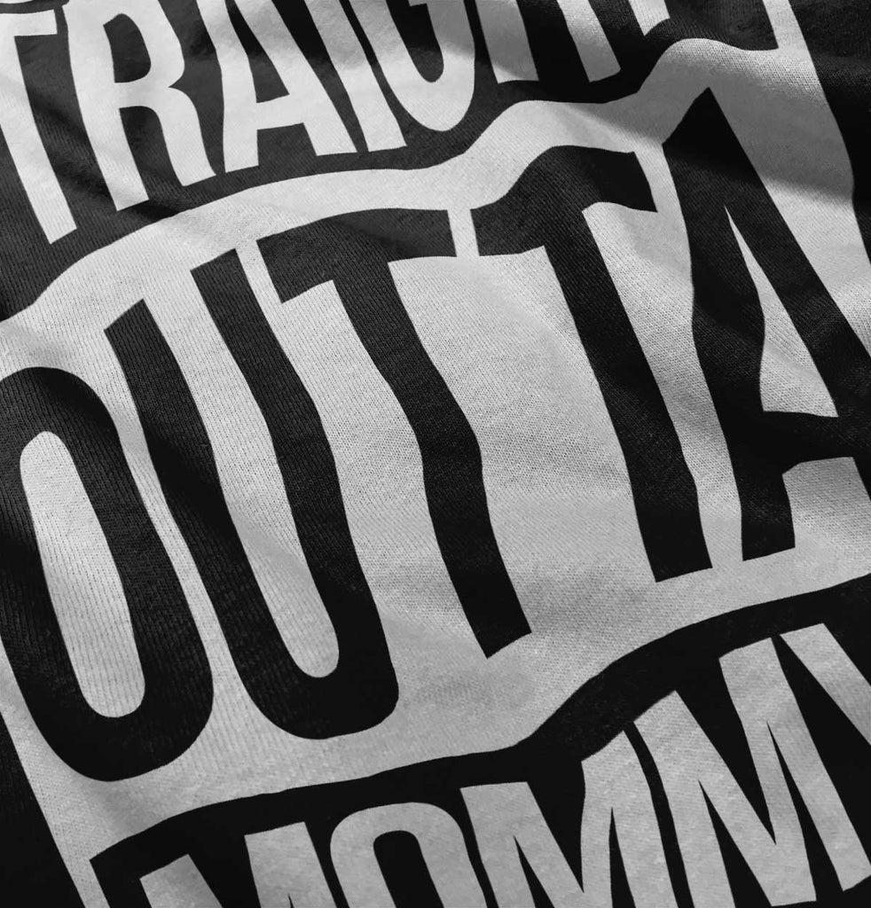 Straight Outta Mommy Football Romper Bodysuit-Direct To Garment Print-Brisco Baby