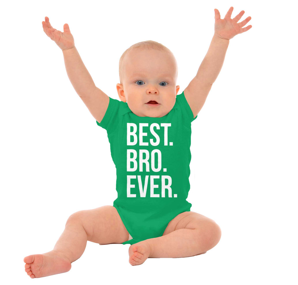 Best Bro Ever Romper Bodysuit-Direct To Garment Print-Brisco Baby