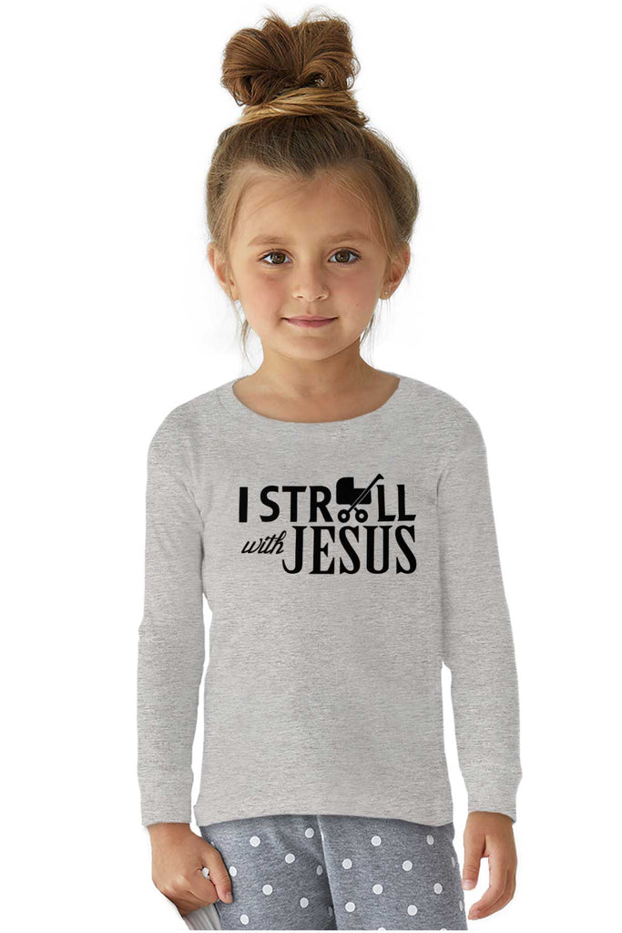 Stroll With Jesus Solid Baby Pajama Top-Direct To Garment Print-Brisco Baby
