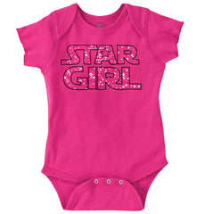 Star Girl Romper Bodysuit-Direct To Garment Print-Brisco Baby