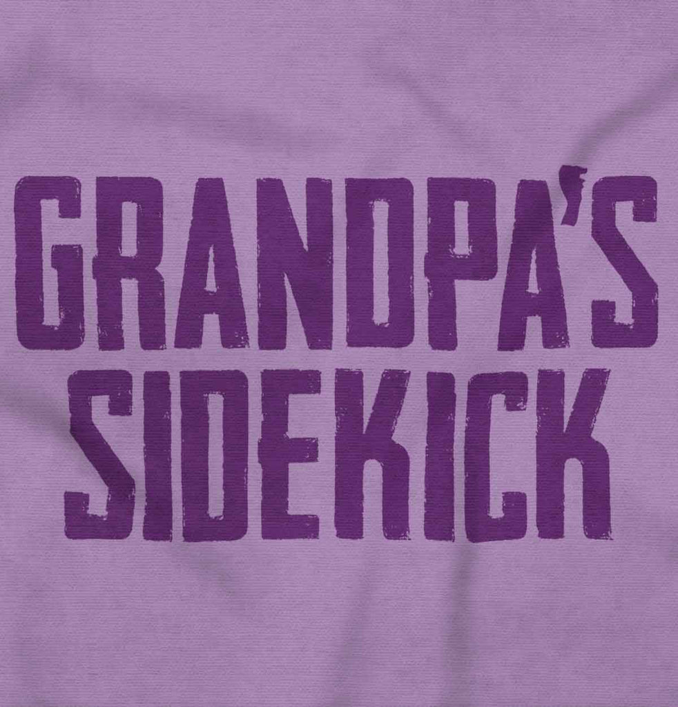 Grandpa's Sidekick Toddler Ruffled Trim T-Shirt-Direct To Garment Print-Brisco Baby