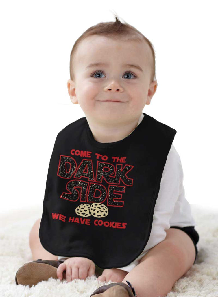 Come To The Dark Side Infant Baby Bib-Direct To Garment Print-Brisco Baby