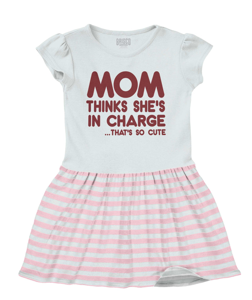 In Charge Baby Striped Skirt Dress-Direct To Garment Print-Brisco Baby