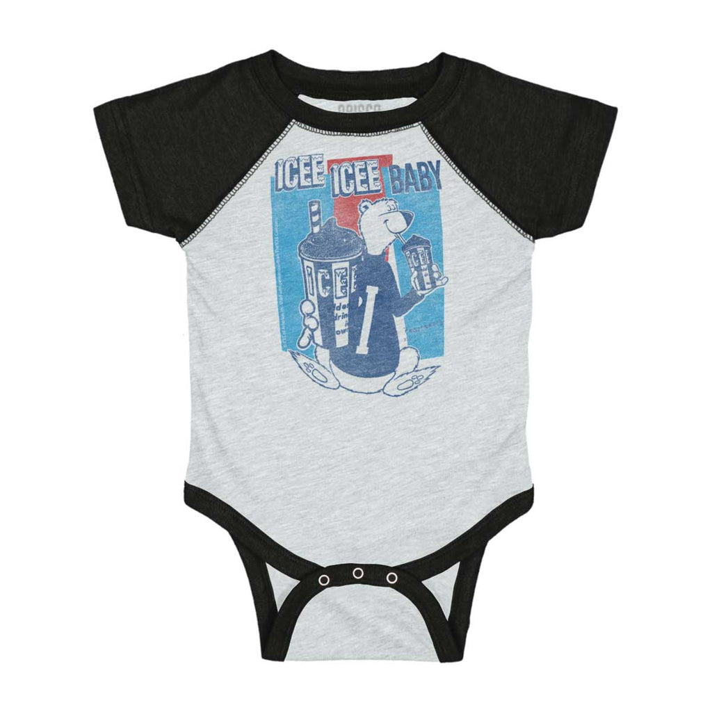 Polar Icee Baby Raglan Romper Bodysuit-Direct To Garment Print-Brisco Baby