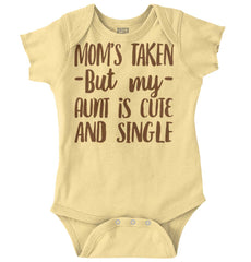 Aunt is Single Romper Bodysuit-Direct To Garment Print-Brisco Baby