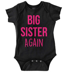 Big Sister Again Romper Bodysuit-Direct To Garment Print-Brisco Baby