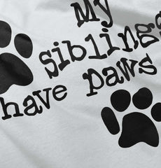 Siblings have paws Romper Bodysuit-Direct To Garment Print-Brisco Baby