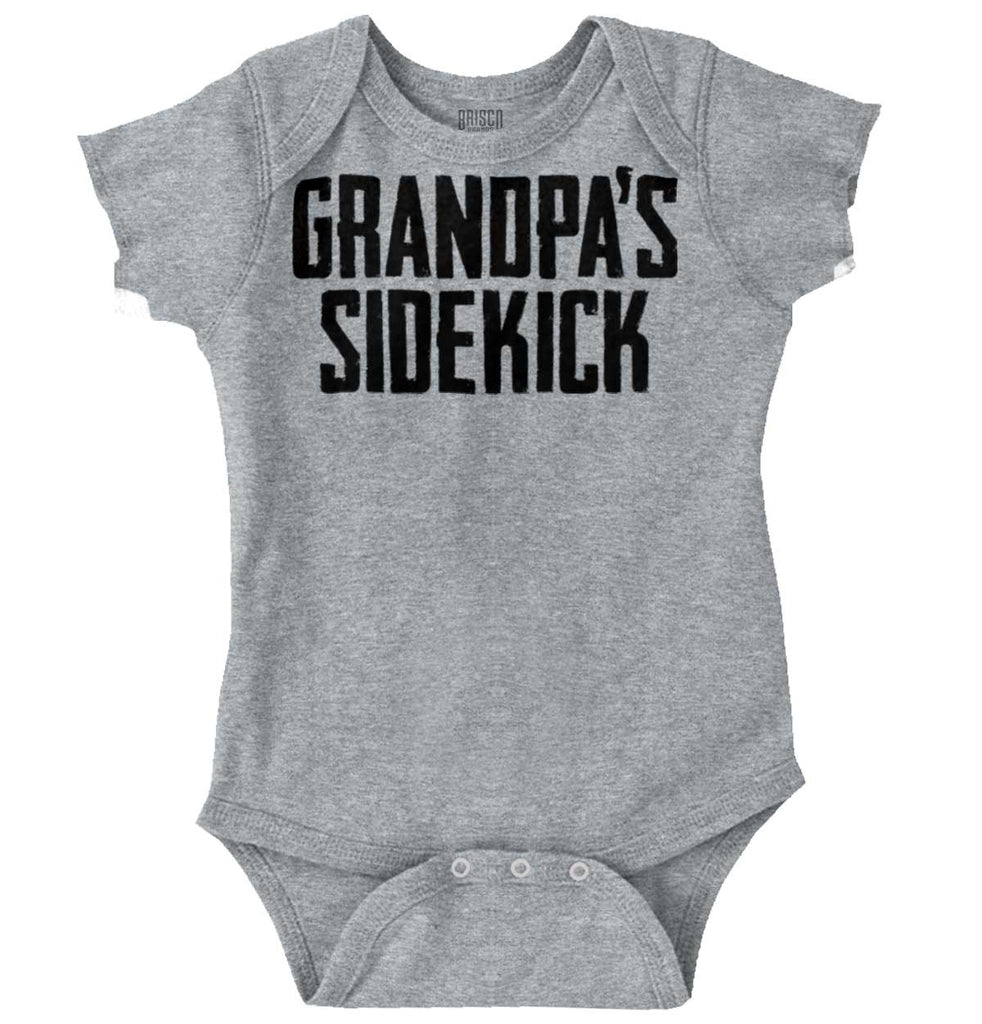 Grandpa's Sidekick Romper Bodysuit-Direct To Garment Print-Brisco Baby