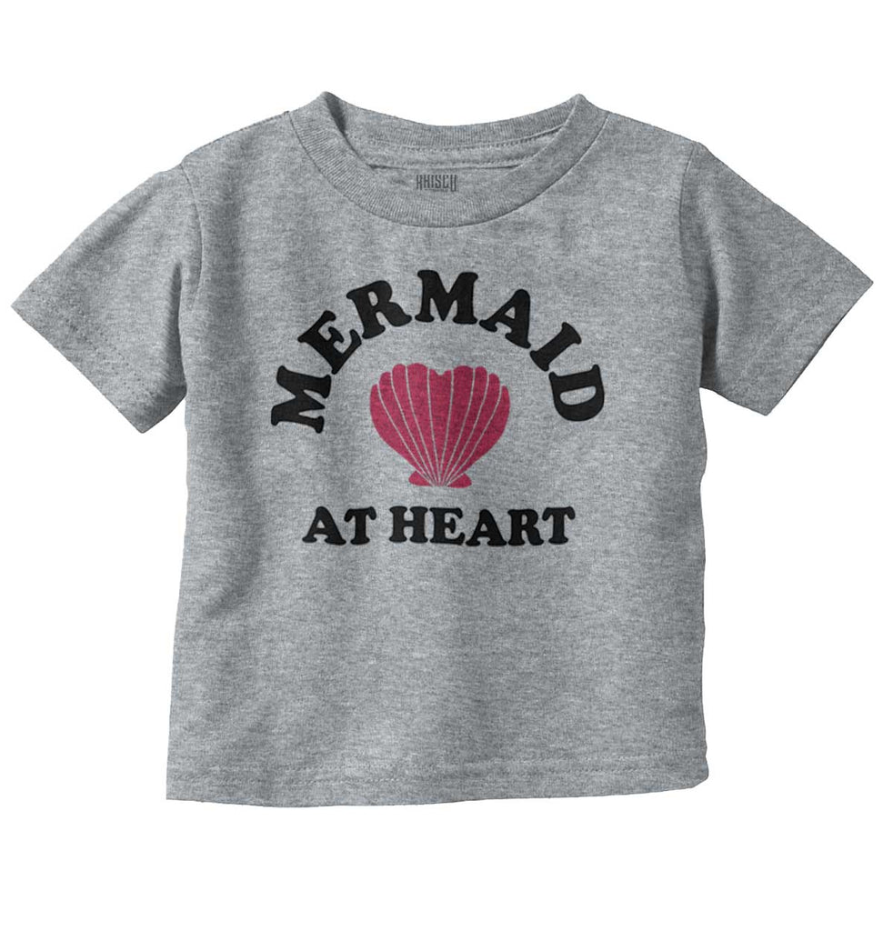 Mermaid At Heart Infant Toddler T Shirt-Direct To Garment Print-Brisco Baby