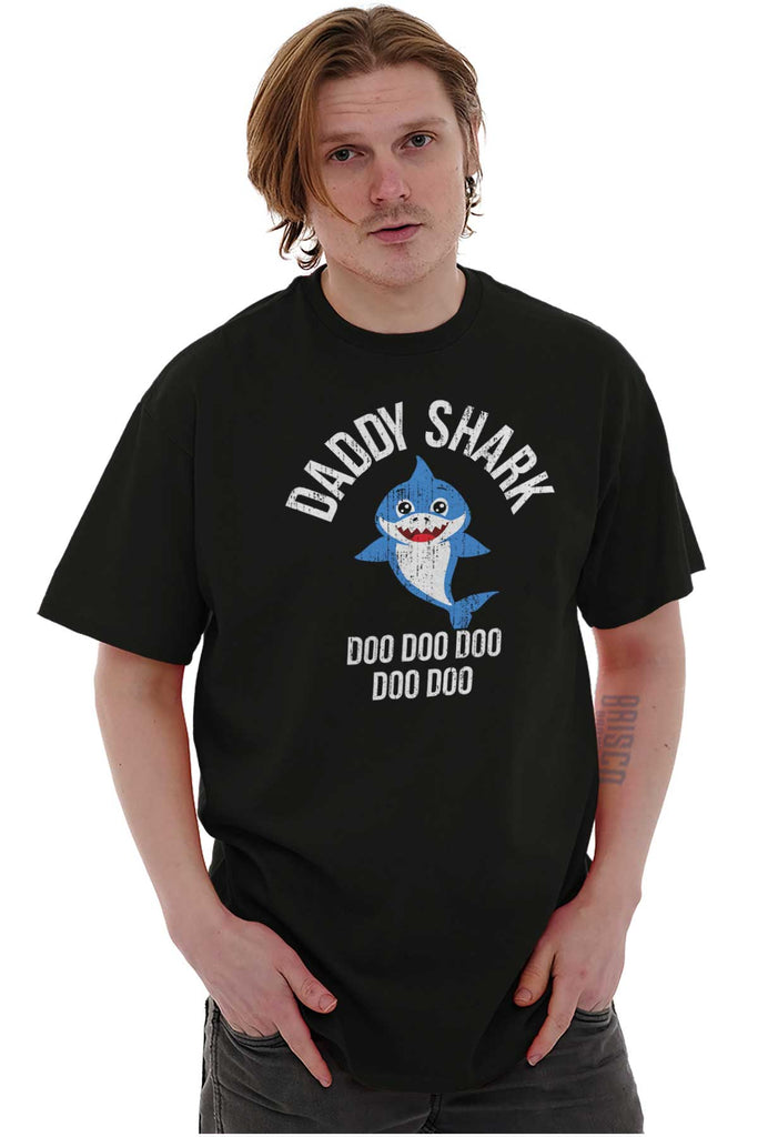 Cartoon Daddy Shark T Shirt-Direct To Garment Print-Brisco Baby
