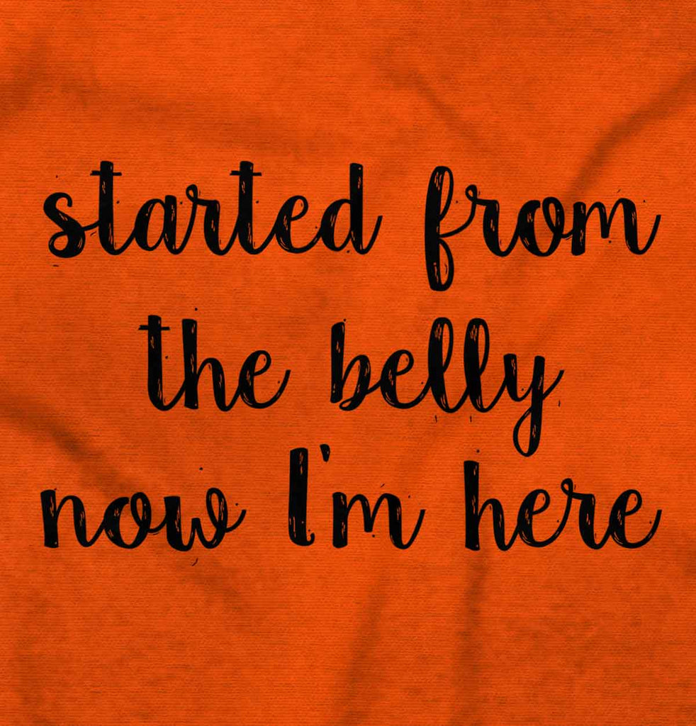 Started From The Belly Infant Toddler T Shirt-Direct To Garment Print-Brisco Baby