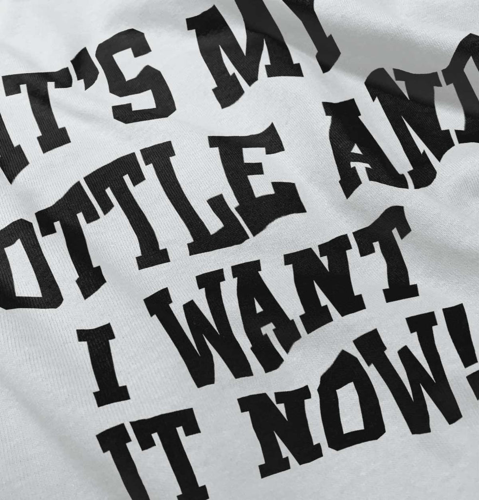 I Want It Now Infant Baby Bib-Direct To Garment Print-Brisco Baby