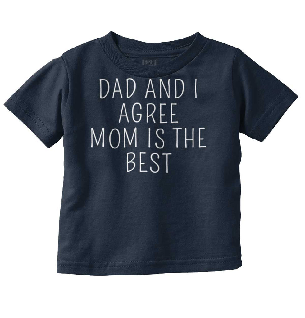 Mom Is Best Infant Toddler T Shirt-Direct To Garment Print-Brisco Baby