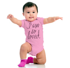 So Loved Romper Bodysuit-Direct To Garment Print-Brisco Baby