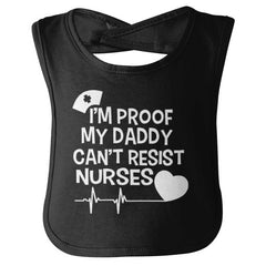 Can't Resist Nurses Infant Baby Bib-Direct To Garment Print-Brisco Baby