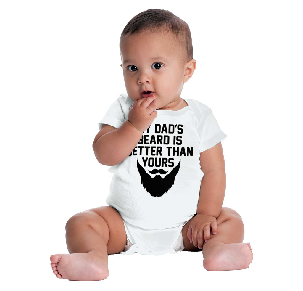 Dad's Beard Romper Bodysuit-Direct To Garment Print-Brisco Baby