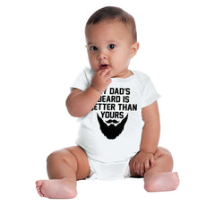 Dad's Beard Romper Bodysuit-Direct To Garment Print-Brisco Baby