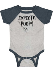 Expecto Poopy Raglan Romper Bodysuit-Direct To Garment Print-Brisco Baby
