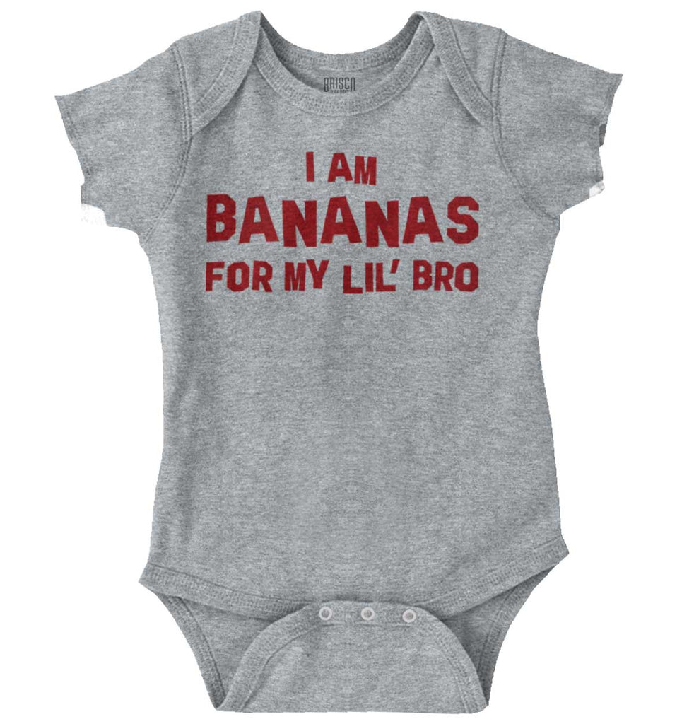 I Am Bananas For My Lil' Bro Romper Bodysuit-Direct To Garment Print-Brisco Baby