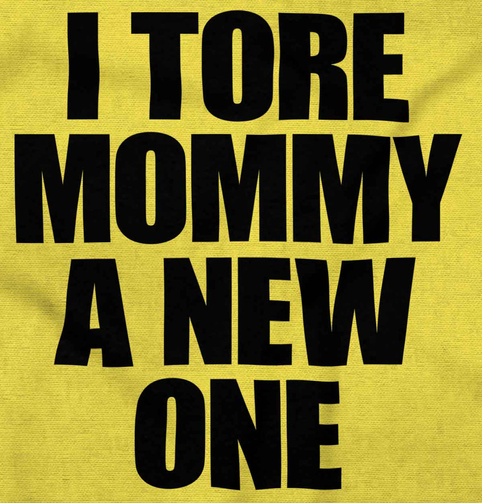 Tore Mommy A New One Romper Bodysuit-Direct To Garment Print-Brisco Baby