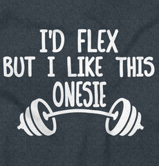 I'd Flex Football Romper Bodysuit-Direct To Garment Print-Brisco Baby