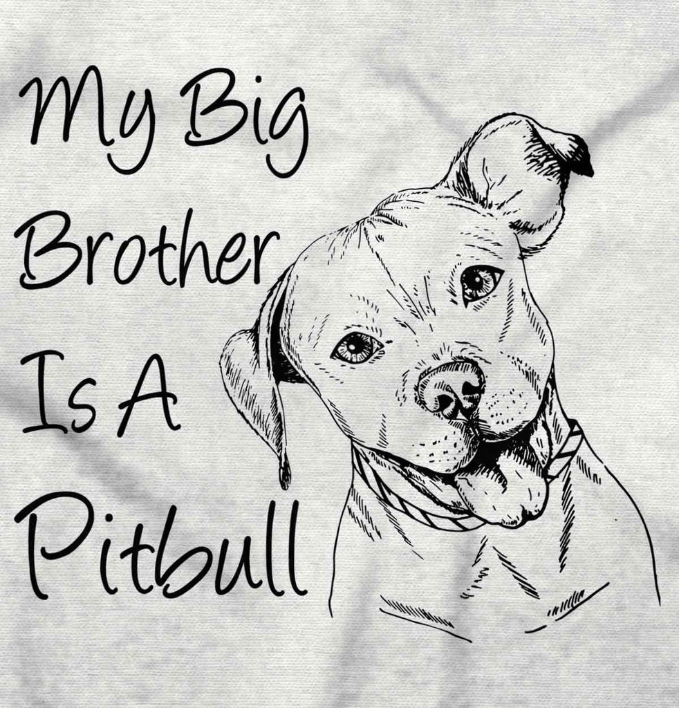 Brother is a Pitbull Infant Baby Bib-Direct To Garment Print-Brisco Baby