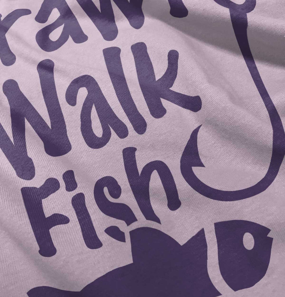 Crawl Walk Fish Infant Toddler T Shirt-Direct To Garment Print-Brisco Baby