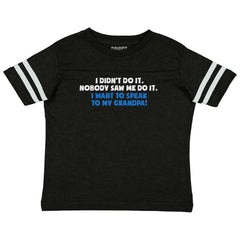 I Didn't Do It Toddler Football Jersey Tee-Direct To Garment Print-Brisco Baby