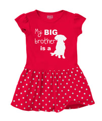 Brother is a Dog Baby Polka Dot Skirt Dress-Direct To Garment Print-Brisco Baby