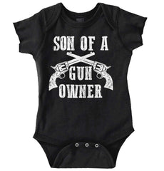 Son Gun Owner Romper Bodysuit-Direct To Garment Print-Brisco Baby