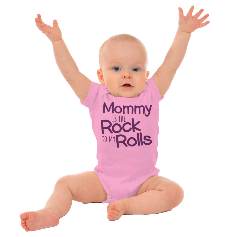 Rock To My Rolls Romper Bodysuit-Direct To Garment Print-Brisco Baby