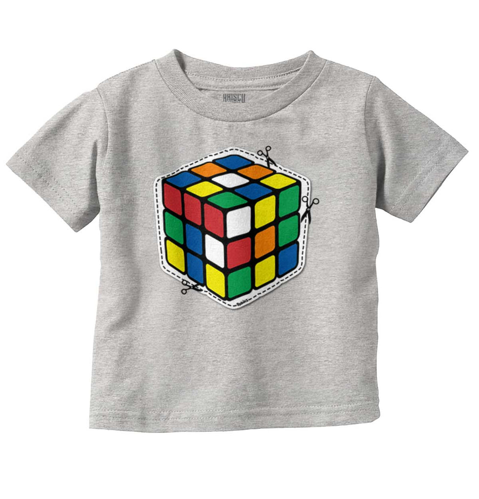 Cut Out Rubiks Infant Toddler T Shirt-Direct To Garment Print-Brisco Baby