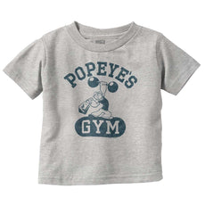 Popeye's Gym Infant Toddler T Shirt-Direct To Garment Print-Brisco Baby
