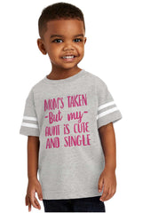 Aunt is Single Toddler Football Jersey Tee-Direct To Garment Print-Brisco Baby